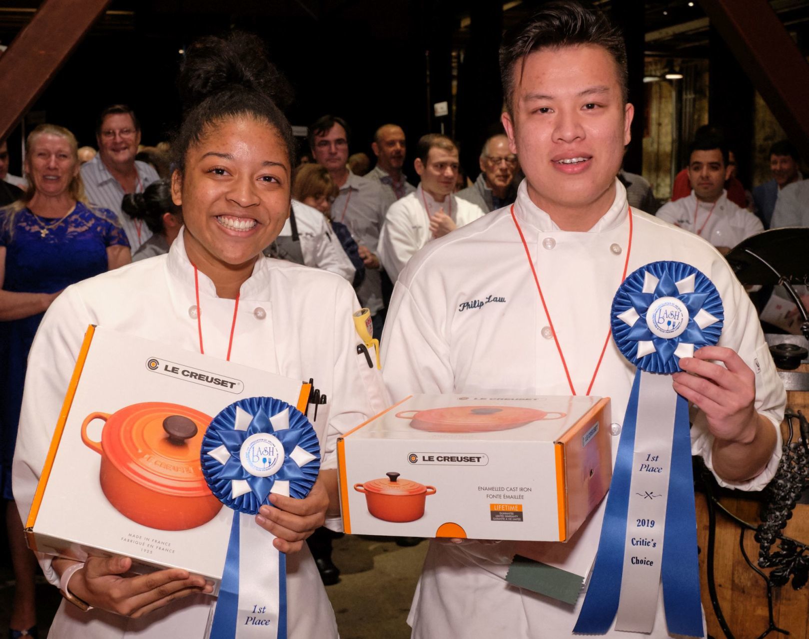 CIA Chefs Tiana Nesbit, left, and Philip Law